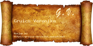 Gruics Veronika névjegykártya
